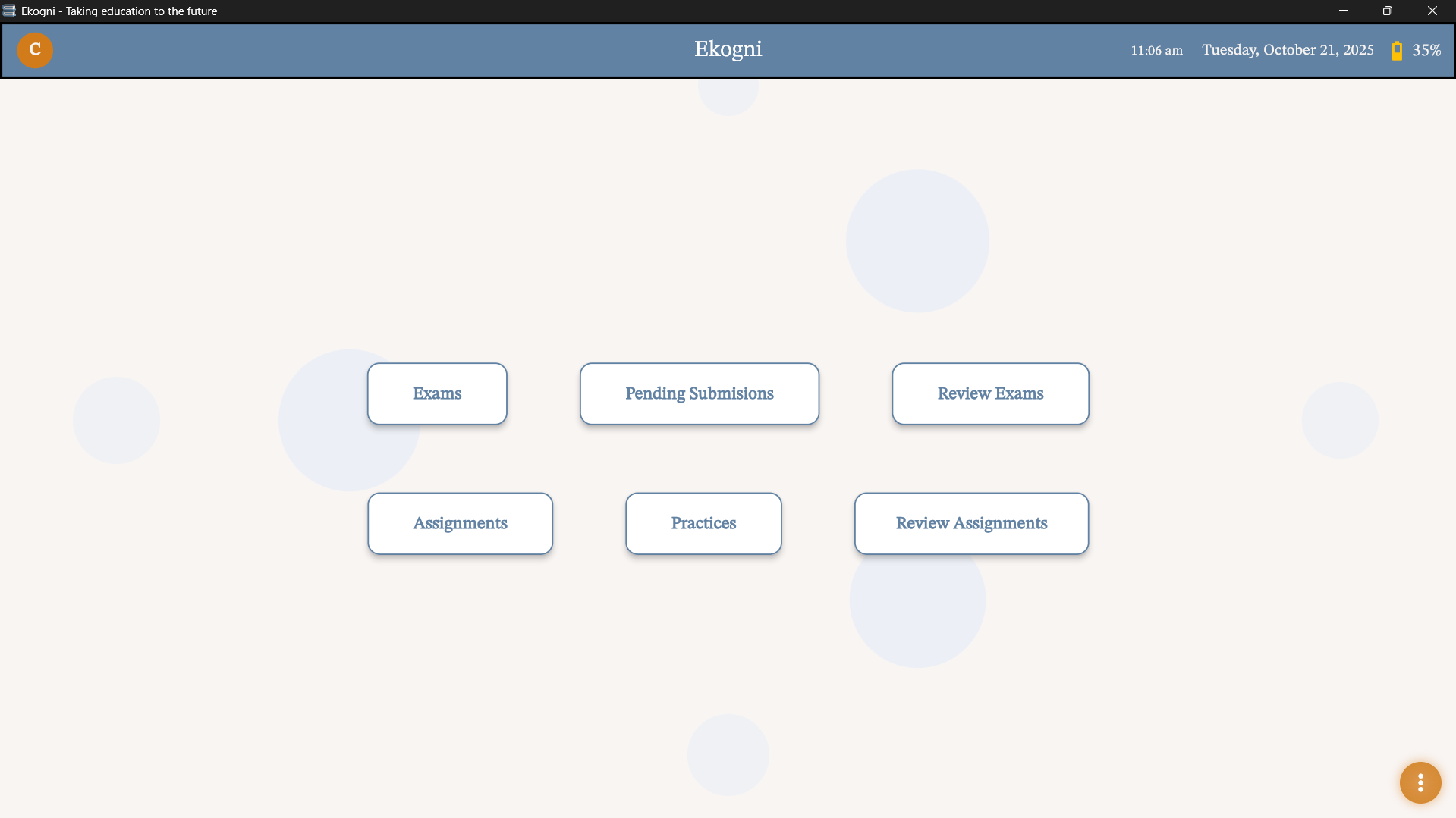 Responsive student UI (placeholder)