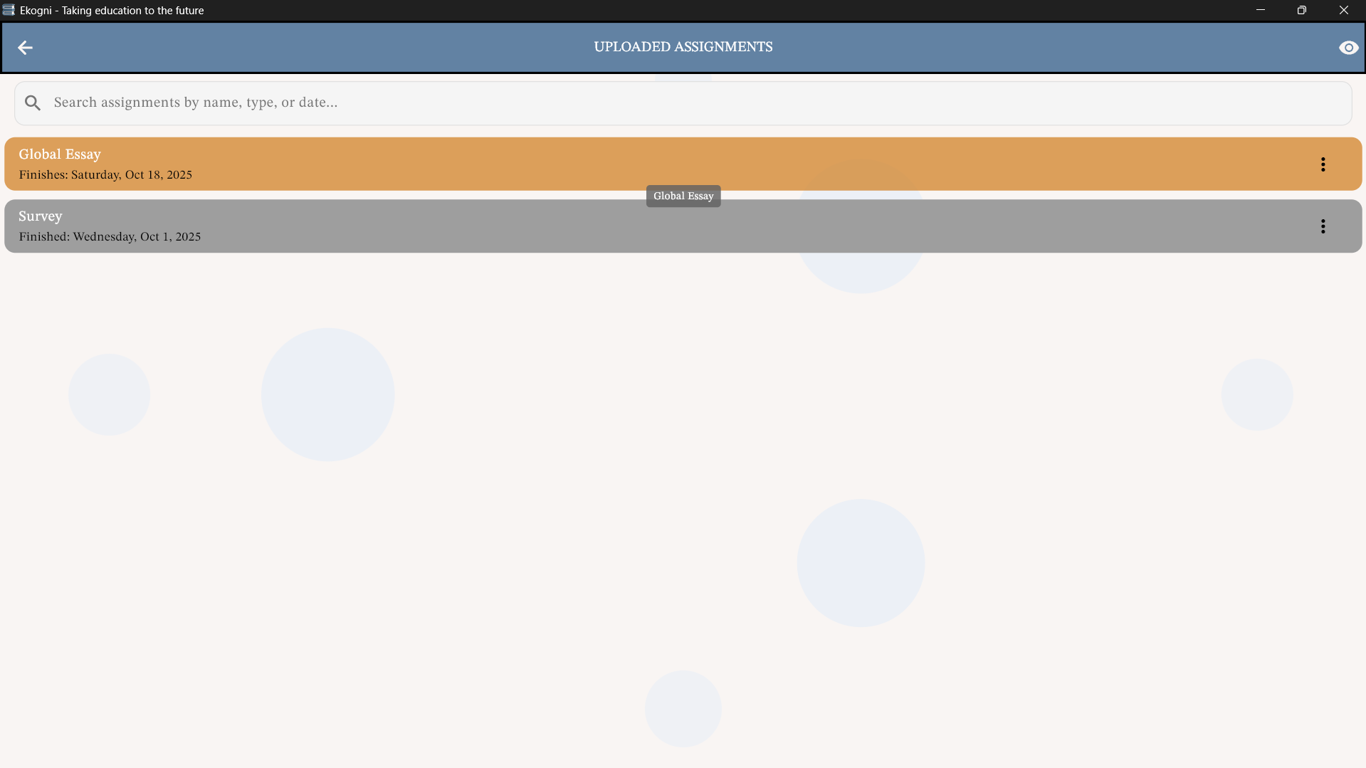 Uploaded Assignments
